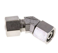 10S RVS 45gr L-stuk Snijringkoppeling Draaidoorvoer 630bar FKM O-ring en Afdichtconus Verstelbaar ISO 8434-1