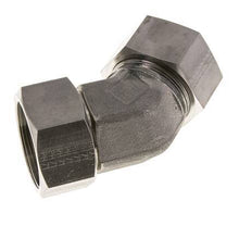 38S RVS 45gr L-stuk Snijringkoppeling Draaidoorvoer 315bar FKM O-ring en Afdichtconus Verstelbaar ISO 8434-1