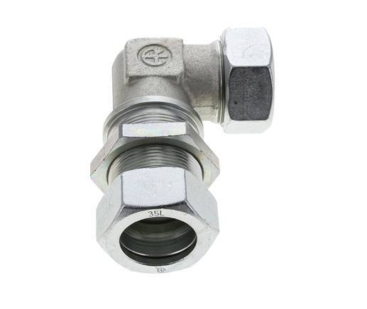 35L Zink plated Steel Elbow Cutting Fitting Bulkhead 160 bar ISO 8434-1