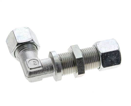 10S Zink plated Steel Elbow Cutting Fitting Bulkhead 630 bar ISO 8434-1