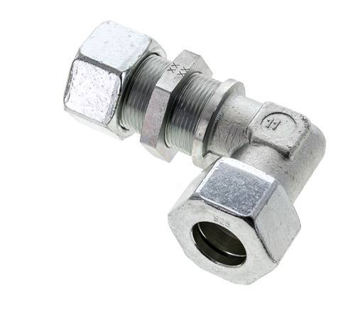 25S Zink plated Steel Elbow Cutting Fitting Bulkhead 400 bar ISO 8434-1