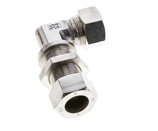 22L Stainless Steel Elbow Cutting Fitting Bulkhead 160 bar ISO 8434-1