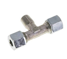8L & M12x1.5 (con) Verzinkt Stalen T-stuk Snijringkoppeling Buitendraad 315bar ISO 8434-1