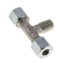 8L & M12x1.5 (con) Verzinkt Stalen T-stuk Snijringkoppeling Buitendraad 315bar ISO 8434-1