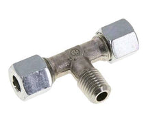 8L & M12x1.5 (con) Verzinkt Stalen T-stuk Snijringkoppeling Buitendraad 315bar ISO 8434-1