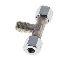 8L & M12x1.5 (con) Verzinkt Stalen T-stuk Snijringkoppeling Buitendraad 315bar ISO 8434-1
