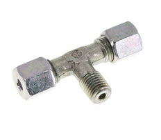 6S & M12x1.5 (con) Verzinkt Stalen T-stuk Snijringkoppeling Buitendraad 640bar ISO 8434-1