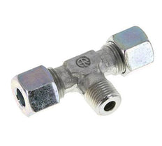 10S & M16x1.5 (con) Verzinkt Stalen T-stuk Snijringkoppeling Buitendraad 640bar ISO 8434-1