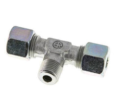 10S & M16x1.5 (con) Verzinkt Stalen T-stuk Snijringkoppeling Buitendraad 640bar ISO 8434-1