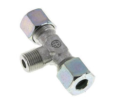 10S & M16x1.5 (con) Verzinkt Stalen T-stuk Snijringkoppeling Buitendraad 640bar ISO 8434-1