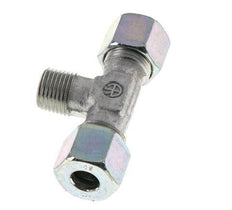 10S & M16x1.5 (con) Verzinkt Stalen T-stuk Snijringkoppeling Buitendraad 640bar ISO 8434-1