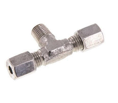 4LL & M8x1 (con) RVS T-stuk Snijringkoppeling Buitendraad 100bar ISO 8434-1