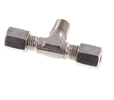 4LL & M8x1 (con) RVS T-stuk Snijringkoppeling Buitendraad 100bar ISO 8434-1