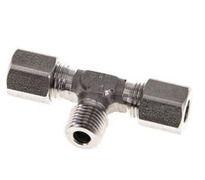 6LL & M10x1 (con) RVS T-stuk Snijringkoppeling Buitendraad 100bar ISO 8434-1