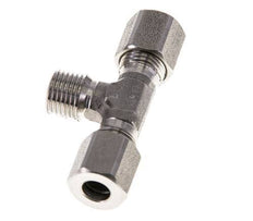 6LL & M10x1 (con) RVS T-stuk Snijringkoppeling Buitendraad 100bar ISO 8434-1