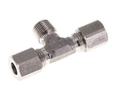 6LL & M10x1 (con) RVS T-stuk Snijringkoppeling Buitendraad 100bar ISO 8434-1