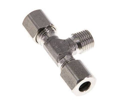 6LL & M10x1 (con) RVS T-stuk Snijringkoppeling Buitendraad 100bar ISO 8434-1