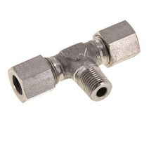 8LL & M10x1 (con) RVS T-stuk Snijringkoppeling Buitendraad 100bar ISO 8434-1