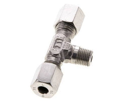 6L & M10x1 (con) RVS T-stuk Snijringkoppeling Buitendraad 315bar ISO 8434-1