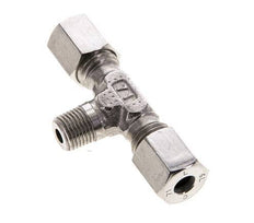 6L & M10x1 (con) RVS T-stuk Snijringkoppeling Buitendraad 315bar ISO 8434-1