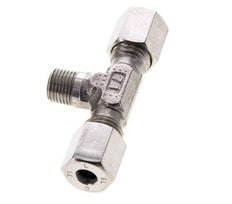 6L & M10x1 (con) RVS T-stuk Snijringkoppeling Buitendraad 315bar ISO 8434-1