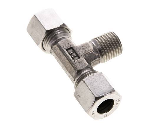 10L & M14x1.5 (con) RVS T-stuk Snijringkoppeling Buitendraad 315bar ISO 8434-1