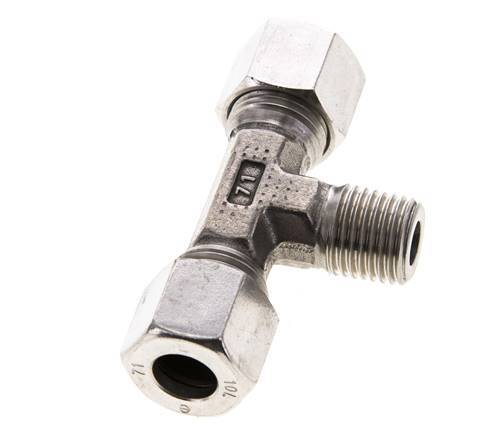 10L & M14x1.5 (con) RVS T-stuk Snijringkoppeling Buitendraad 315bar ISO 8434-1