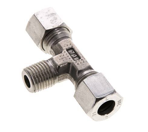 10L & M14x1.5 (con) RVS T-stuk Snijringkoppeling Buitendraad 315bar ISO 8434-1
