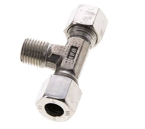 10L & M14x1.5 (con) RVS T-stuk Snijringkoppeling Buitendraad 315bar ISO 8434-1