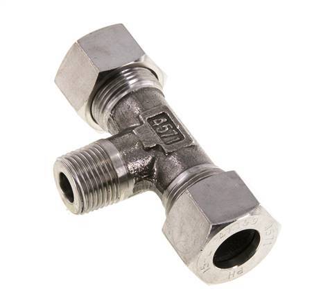 15L & M18x1.5 (con) RVS T-stuk Snijringkoppeling Buitendraad 315bar ISO 8434-1