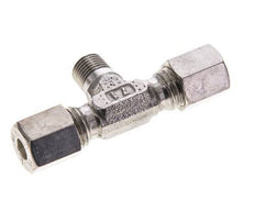 6L & M10x1 (con) RVS T-stuk Knelfitting Buitendraad 315bar ISO 8434-1