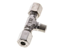 6L & M10x1 (con) RVS T-stuk Knelfitting Buitendraad 315bar ISO 8434-1