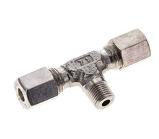 6L & M10x1 (con) RVS T-stuk Knelfitting Buitendraad 315bar ISO 8434-1