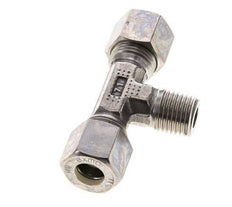 10L & M14x1.5 (con) RVS T-stuk Knelfitting Buitendraad 315bar ISO 8434-1