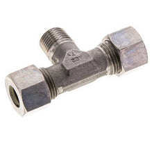12L & M16x1.5 (con) RVS T-stuk Knelfitting Buitendraad 315bar ISO 8434-1