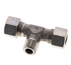 12L & M16x1.5 (con) RVS T-stuk Knelfitting Buitendraad 315bar ISO 8434-1