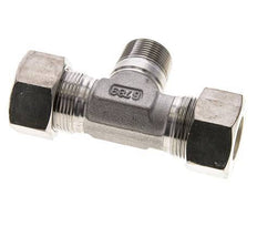 18L & M22x1.5 (con) RVS T-stuk Knelfitting Buitendraad 315bar ISO 8434-1