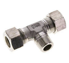 18L & M22x1.5 (con) RVS T-stuk Knelfitting Buitendraad 315bar ISO 8434-1