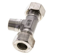 18L & M22x1.5 (con) RVS T-stuk Knelfitting Buitendraad 315bar ISO 8434-1