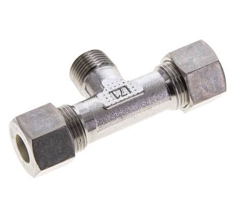 12S & M18x1.5 (con) RVS T-stuk Knelfitting Buitendraad 400bar ISO 8434-1