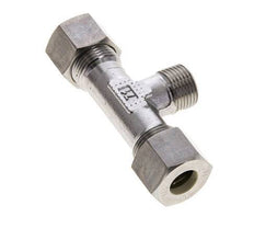 12S & M18x1.5 (con) Stainless Steel T-Shape Tee Compression Fitting with Male Threads 400 bar ISO 8434-1