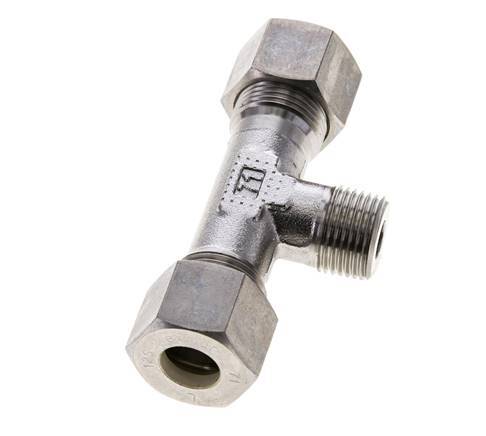 12S & M18x1.5 (con) RVS T-stuk Knelfitting Buitendraad 400bar ISO 8434-1