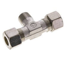 16S & M22x1.5 (con) RVS T-stuk Knelfitting Buitendraad 400bar ISO 8434-1