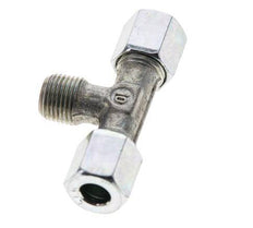 6LL & R1/8'' Verzinkt Stalen T-stuk Snijringkoppeling Buitendraad 100bar ISO 8434-1