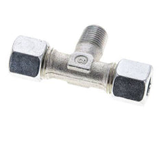 10L & R1/4'' Verzinkt Stalen T-stuk Snijringkoppeling Buitendraad 315bar ISO 8434-1