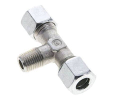 10L & R1/4'' Verzinkt Stalen T-stuk Snijringkoppeling Buitendraad 315bar ISO 8434-1