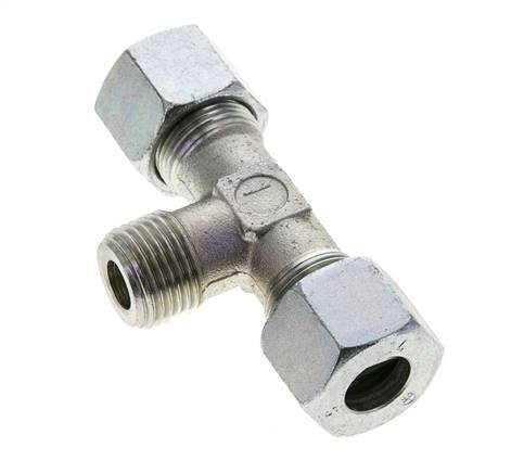 14S & R1/2'' Verzinkt Stalen T-stuk Snijringkoppeling Buitendraad 630bar ISO 8434-1