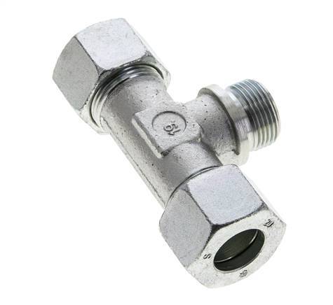 20S & R3/4'' Verzinkt Stalen T-stuk Snijringkoppeling Buitendraad 400bar ISO 8434-1