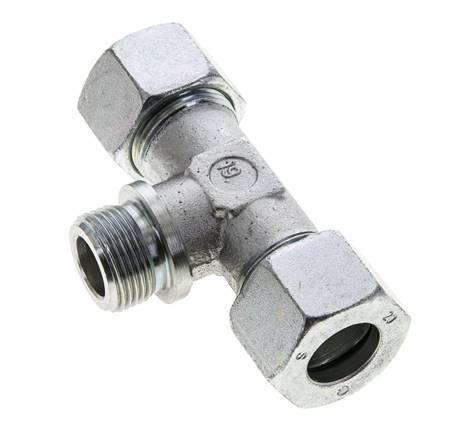 20S & R3/4'' Verzinkt Stalen T-stuk Snijringkoppeling Buitendraad 400bar ISO 8434-1