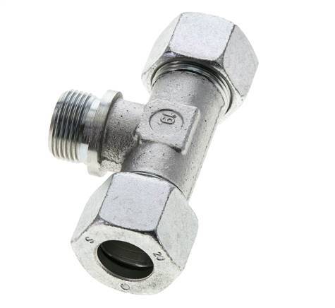 20S & R3/4'' Verzinkt Stalen T-stuk Snijringkoppeling Buitendraad 400bar ISO 8434-1
